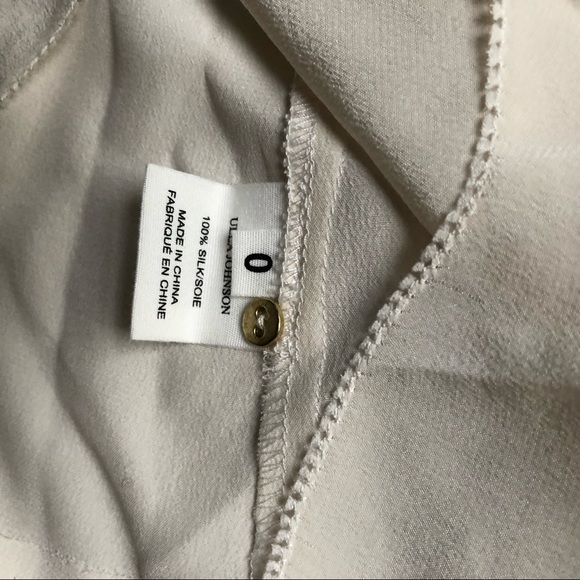 Ulla Johnson Blouse Silk Ivory Ruffles Sleeves Babydoll Isle US 0 - Picture 14 of 14